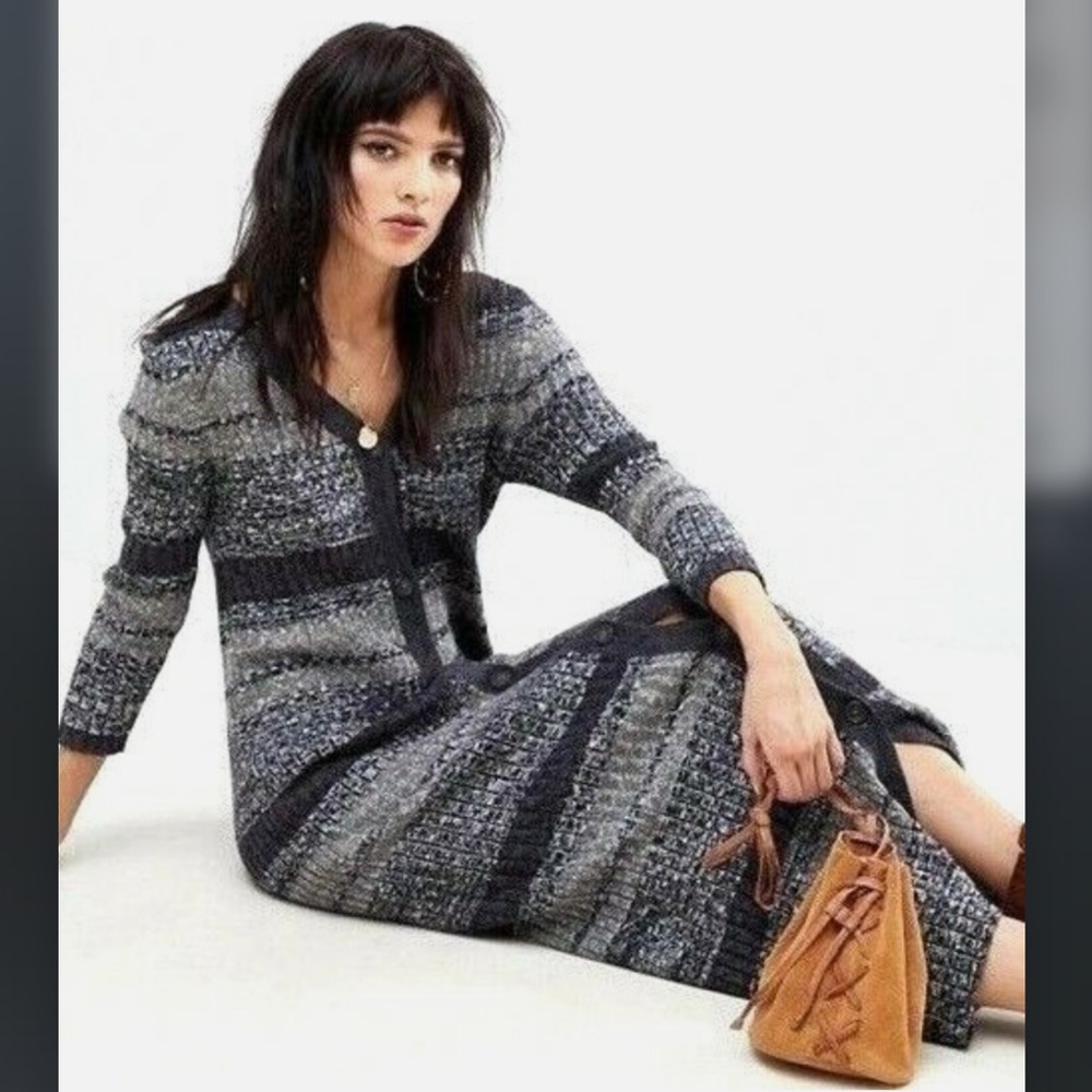 Free People Cozy Up Cardigan Sweater Dress